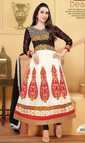 Karisma Kapoor Black & White Georgette Suit (Eliza 4 - 36007)