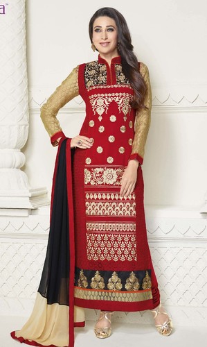 Karisma Kapoor Red Georgette Suit (Karishma 5 - 5131)
