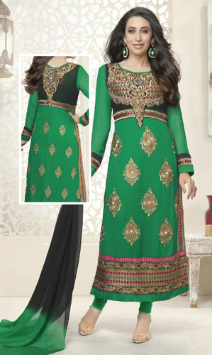 Karisma Kapoor Green Georgette Suit (Karishma 6 - 5142)